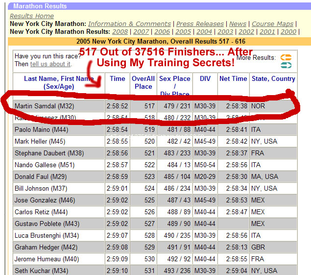 marathon training program