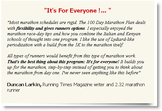 marathon training plan